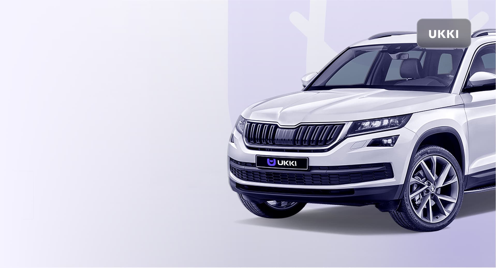 A white SUV carrying a UKKI number plate